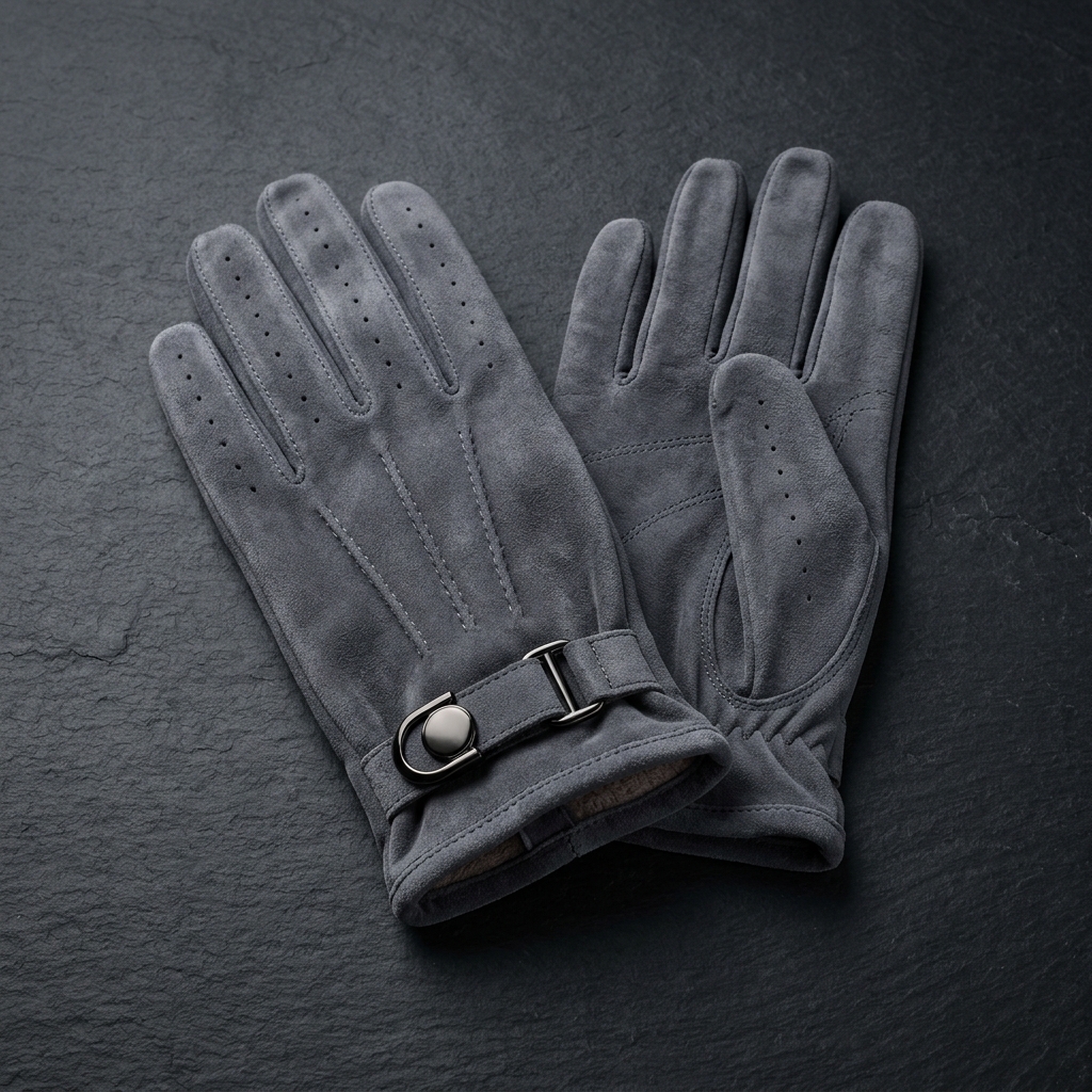 Apex Slate Suede Driving Gloves